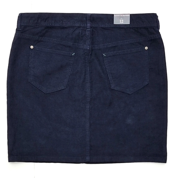 Tommy Hilfiger Women's Corduroy Mini Skirt Dark Navy Blue Size 12 - Picture 11 of 14